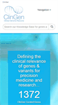 Mobile Screenshot of clinicalgenome.org